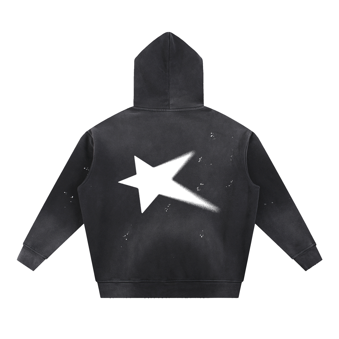 star hand-frayed hoodie.