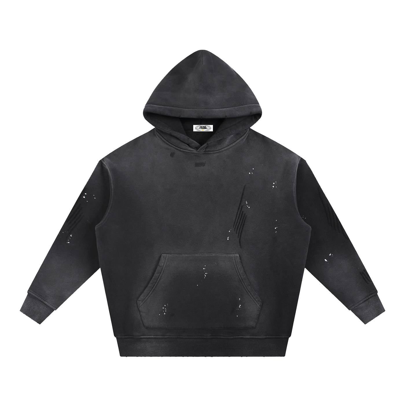 star hand-frayed hoodie.