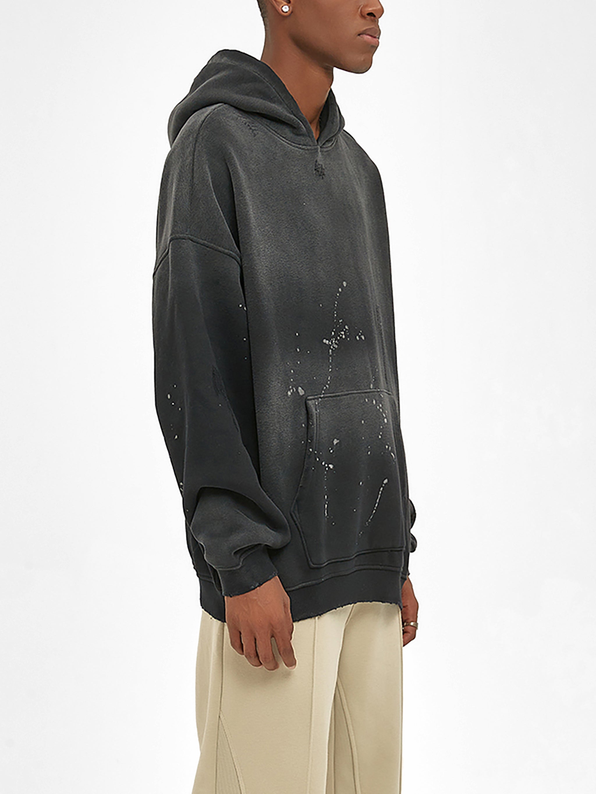 star hand-frayed hoodie.